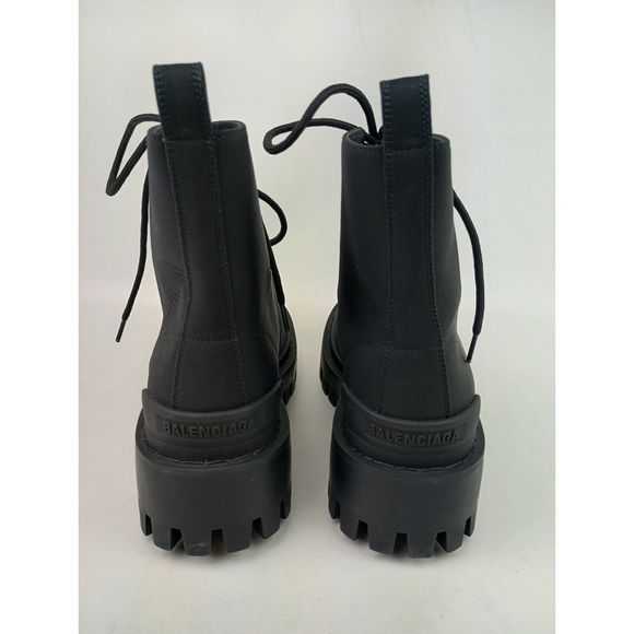 Balenciaga Women's Strike Nylon Combat Boots Black Size 35.5 - Picture 6 of 8